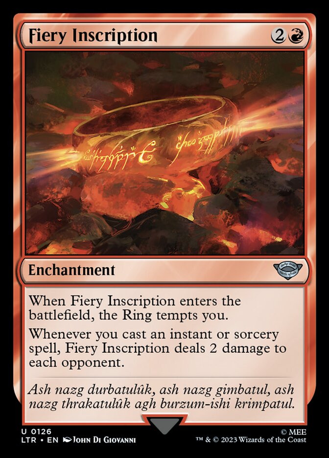 Fiery Inscription [The Lord of the Rings: Tales of Middle-Earth] | Game Master's Emporium (The New GME)