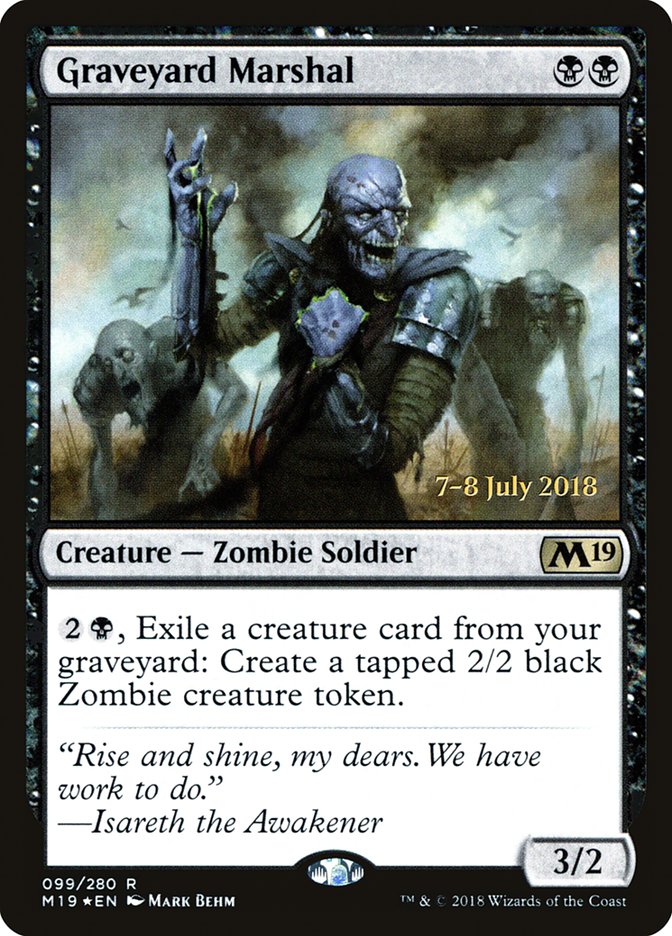 Graveyard Marshal [Core Set 2019 Prerelease Promos] | Game Master's Emporium (The New GME)