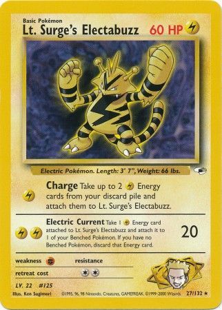 Lt. Surge's Electabuzz (27/132) [Gym Heroes Unlimited] | Game Master's Emporium (The New GME)