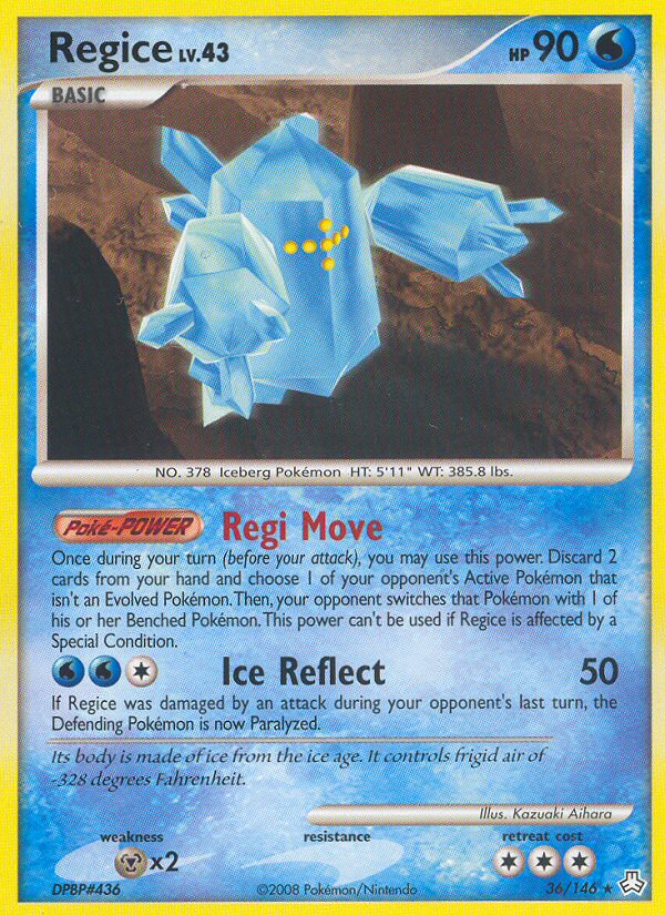 Regice (36/146) [Diamond & Pearl: Legends Awakened] | Game Master's Emporium (The New GME)