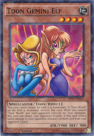 Toon Gemini Elf [BP03-EN014] Shatterfoil Rare | Game Master's Emporium (The New GME)