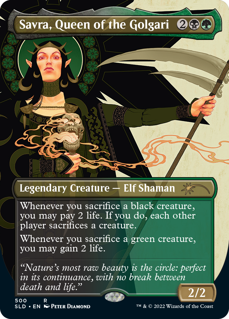 Savra, Queen of the Golgari (Borderless) [Secret Lair Drop Series] | Game Master's Emporium (The New GME)