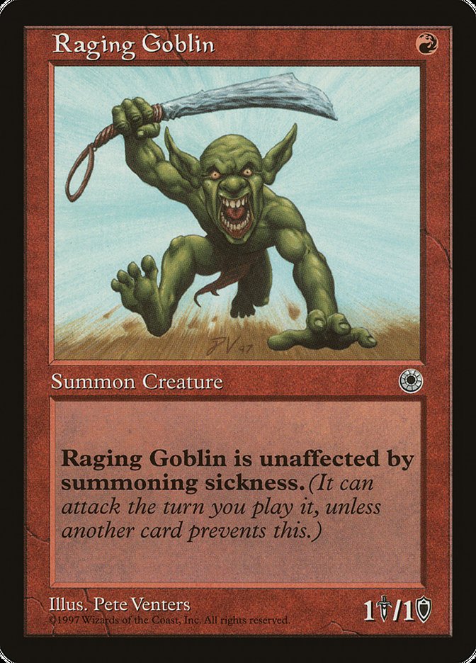 Raging Goblin (No Flavor Text) [Portal] | Game Master's Emporium (The New GME)