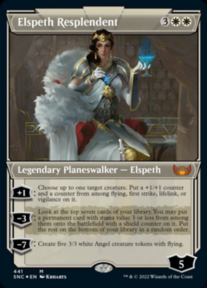 Elspeth Resplendent (Showcase Art Deco Foil Etched) [Streets of New Capenna] | Game Master's Emporium (The New GME)
