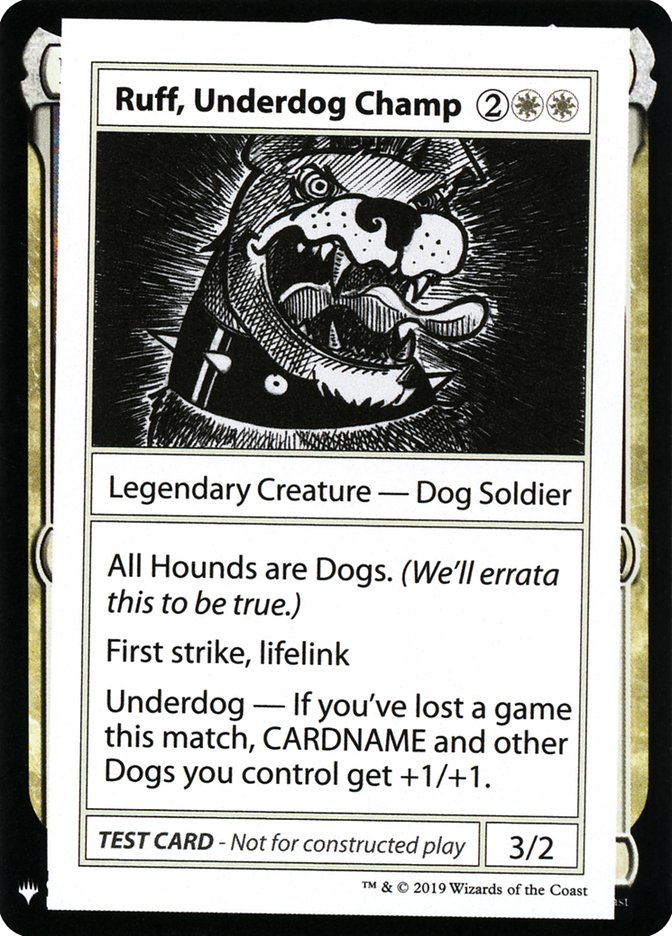 Ruff, Underdog Champ [Mystery Booster Playtest Cards] | Game Master's Emporium (The New GME)