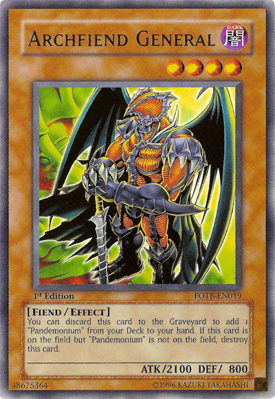 Archfiend General [FOTB-EN019] Rare | Game Master's Emporium (The New GME)