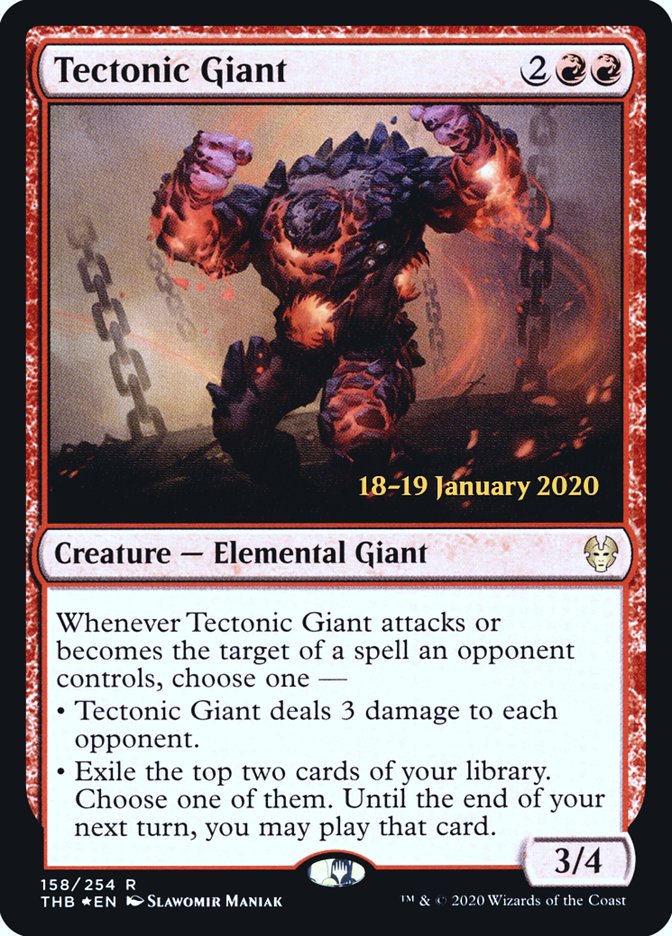 Tectonic Giant [Theros Beyond Death Prerelease Promos] | Game Master's Emporium (The New GME)