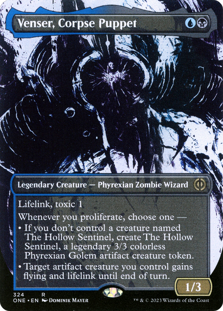 Venser, Corpse Puppet (Borderless Ichor) [Phyrexia: All Will Be One] | Game Master's Emporium (The New GME)