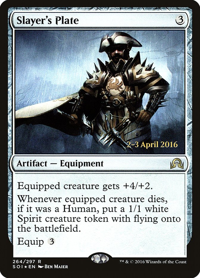 Slayer's Plate [Shadows over Innistrad Prerelease Promos] | Game Master's Emporium (The New GME)
