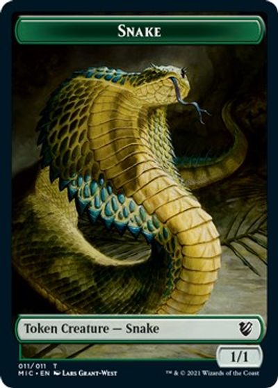 Spirit // Snake Double-Sided Token [Innistrad: Midnight Hunt Commander Tokens] | Game Master's Emporium (The New GME)