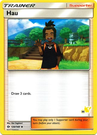 Hau (120/149) (Pikachu Stamp #33) [Battle Academy 2020] | Game Master's Emporium (The New GME)