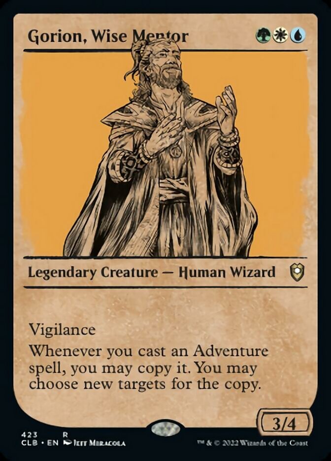 Gorion, Wise Mentor (Showcase) [Commander Legends: Battle for Baldur's Gate] | Game Master's Emporium (The New GME)