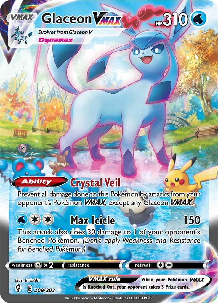 Glaceon VMAX (209/203) [Sword & Shield: Evolving Skies] | Game Master's Emporium (The New GME)