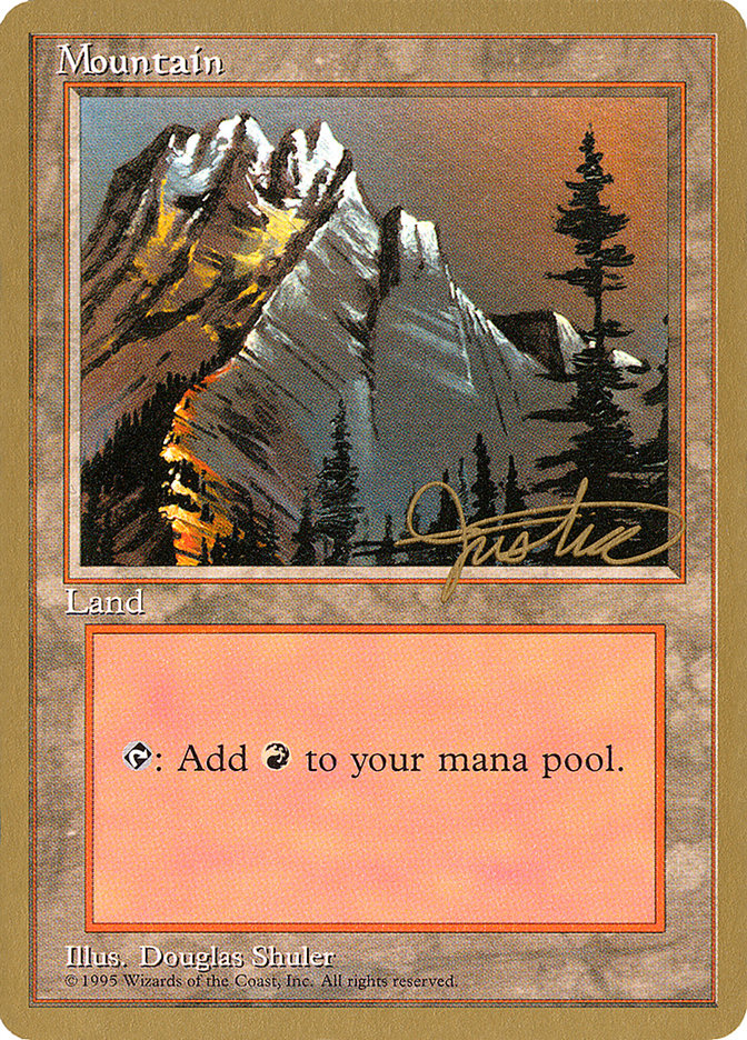 Mountain (mj373) (Mark Justice) [Pro Tour Collector Set] | Game Master's Emporium (The New GME)
