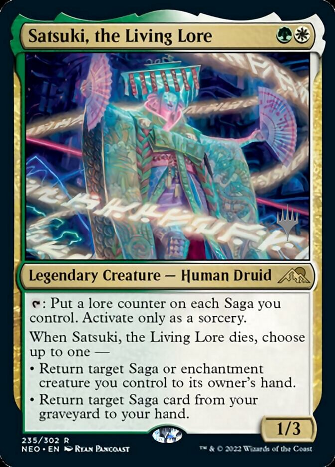 Satsuki, the Living Lore (Promo Pack) [Kamigawa: Neon Dynasty Promos] | Game Master's Emporium (The New GME)