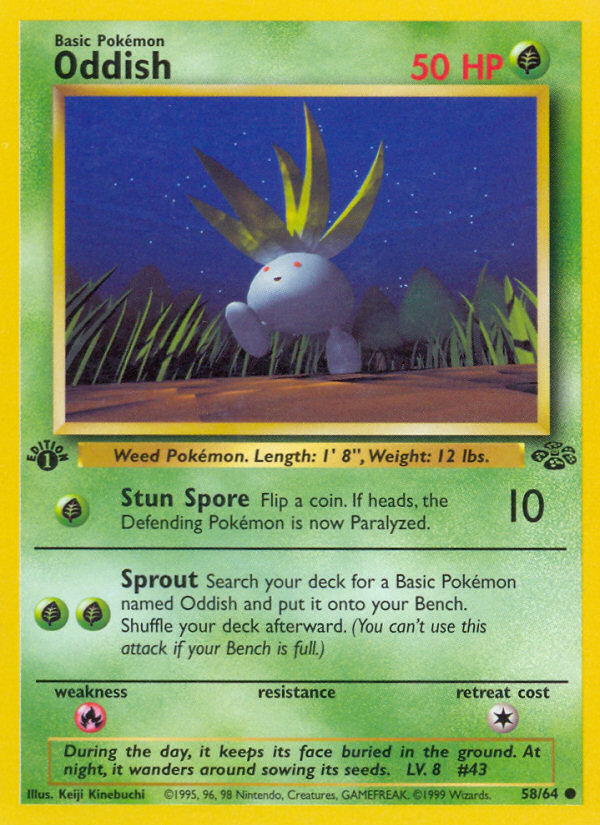Oddish (58/64) [Jungle 1st Edition] | Game Master's Emporium (The New GME)