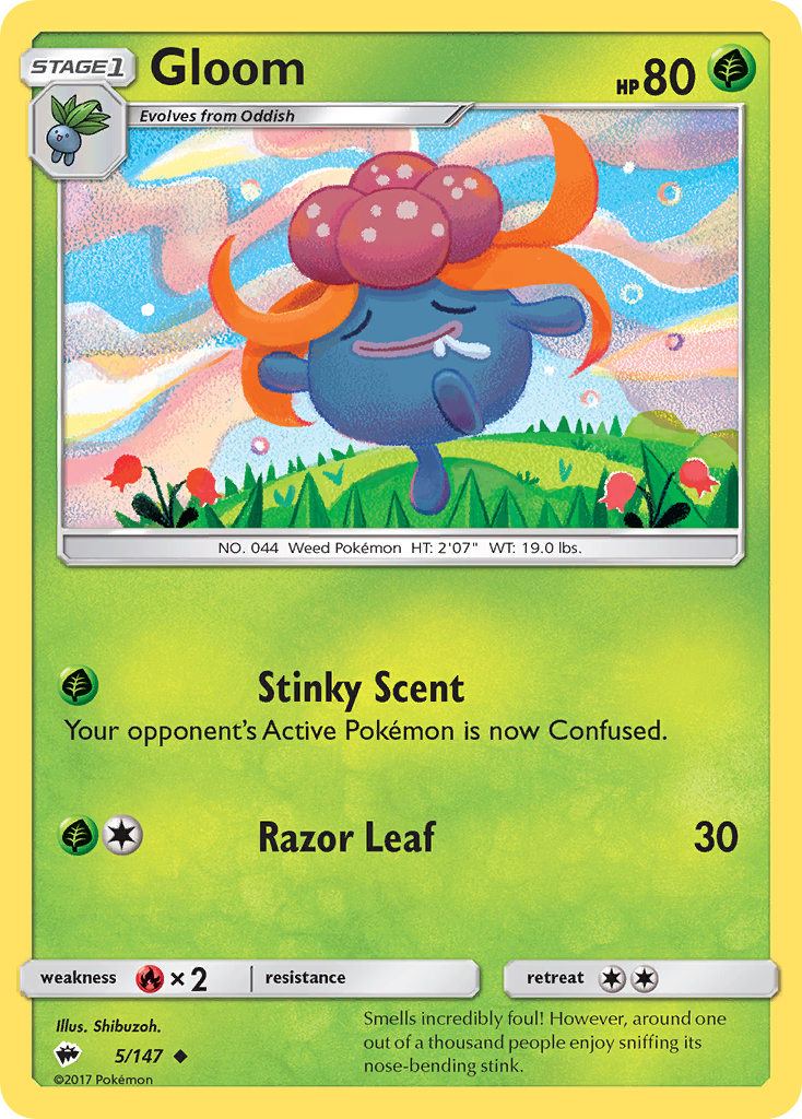 Gloom (5/147) [Sun & Moon: Burning Shadows] | Game Master's Emporium (The New GME)