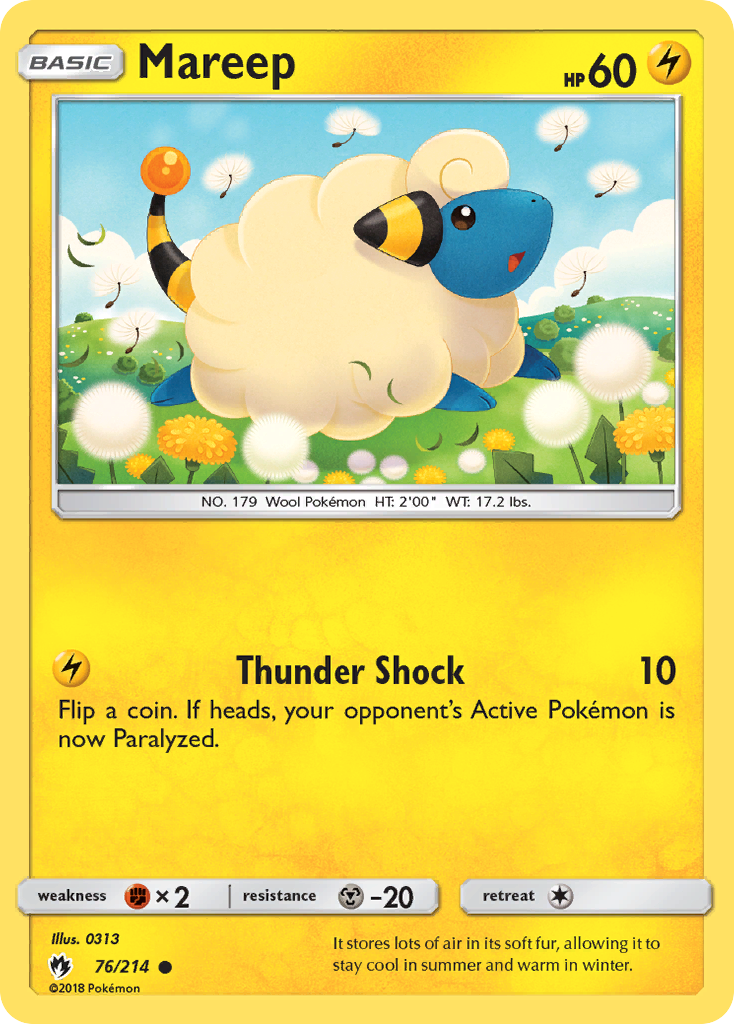 Mareep (76/214) [Sun & Moon: Lost Thunder] | Game Master's Emporium (The New GME)