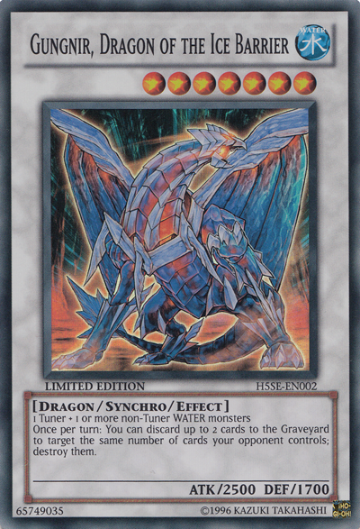 Gungnir, Dragon of the Ice Barrier [H5SE-EN002] Super Rare | Game Master's Emporium (The New GME)