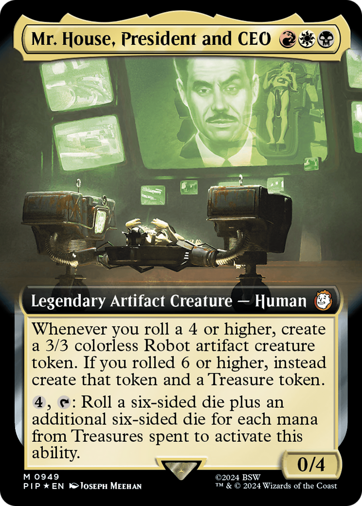 Mr. House, President and CEO (Extended Art) (Surge Foil) [Fallout] | Game Master's Emporium (The New GME)