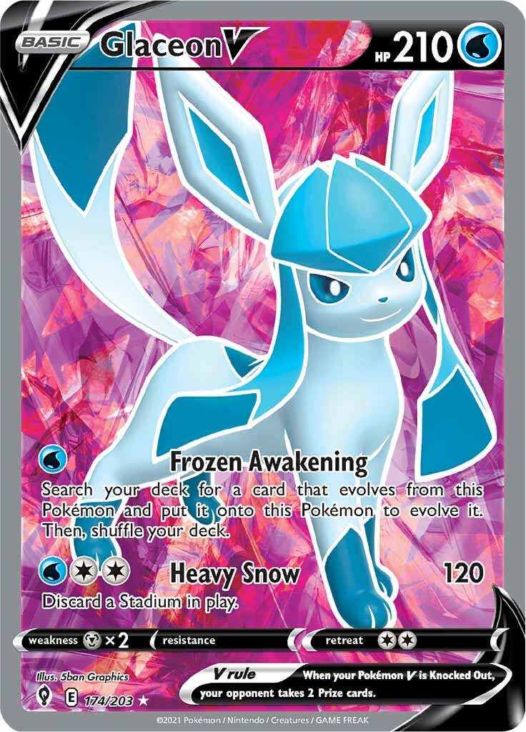Glaceon V (174/203) [Sword & Shield: Evolving Skies] | Game Master's Emporium (The New GME)