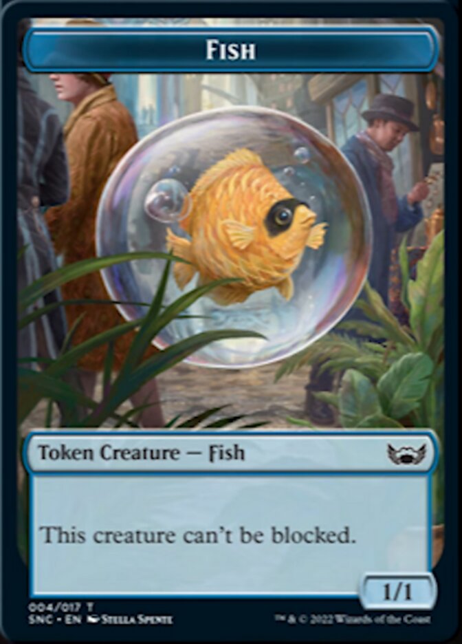 Fish // Citizen Double-Sided Token [Streets of New Capenna Tokens] | Game Master's Emporium (The New GME)