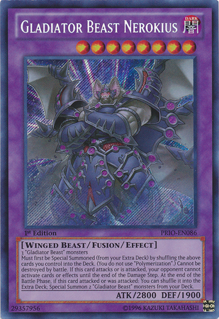 Gladiator Beast Nerokius [PRIO-EN086] Secret Rare | Game Master's Emporium (The New GME)