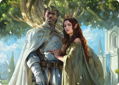 Aragorn and Arwen, Wed Art Card [The Lord of the Rings: Tales of Middle-earth Art Series] | Game Master's Emporium (The New GME)