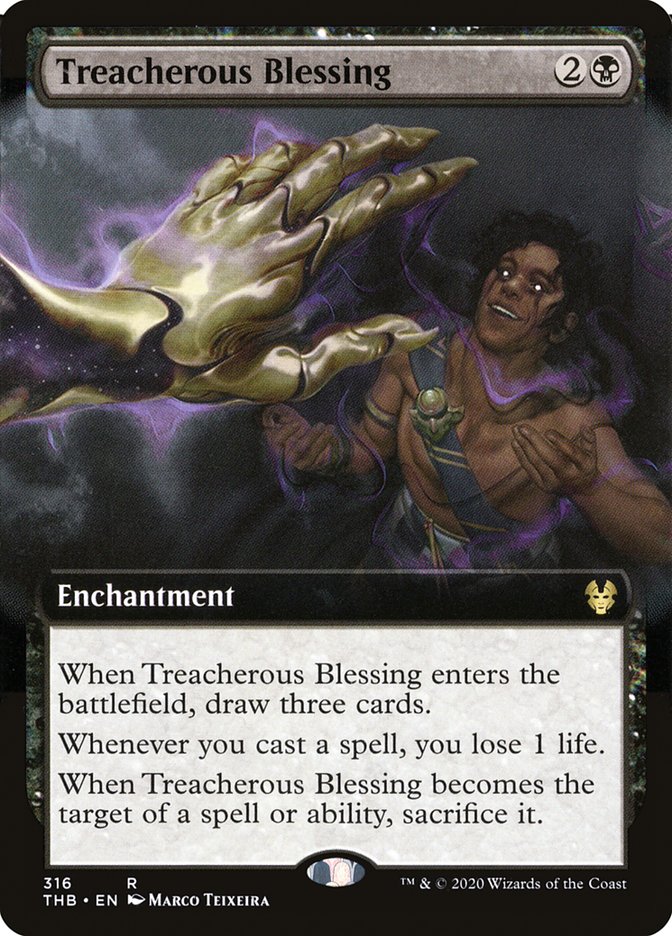 Treacherous Blessing (Extended Art) [Theros Beyond Death] | Game Master's Emporium (The New GME)