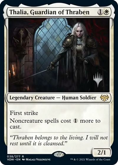 Thalia, Guardian of Thraben (Promo Pack) [Innistrad: Crimson Vow Promos] | Game Master's Emporium (The New GME)