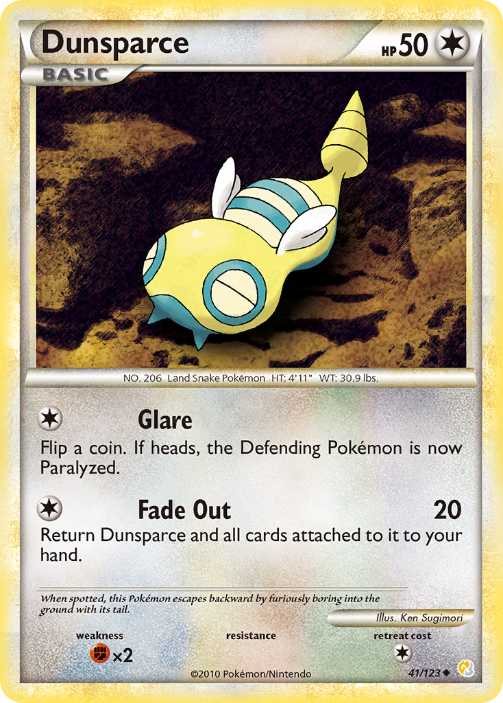 Dunsparce (41/123) [HeartGold & SoulSilver: Base Set] | Game Master's Emporium (The New GME)