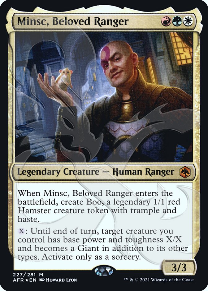 Minsc, Beloved Ranger (Ampersand Promo) [Dungeons & Dragons: Adventures in the Forgotten Realms Promos] | Game Master's Emporium (The New GME)