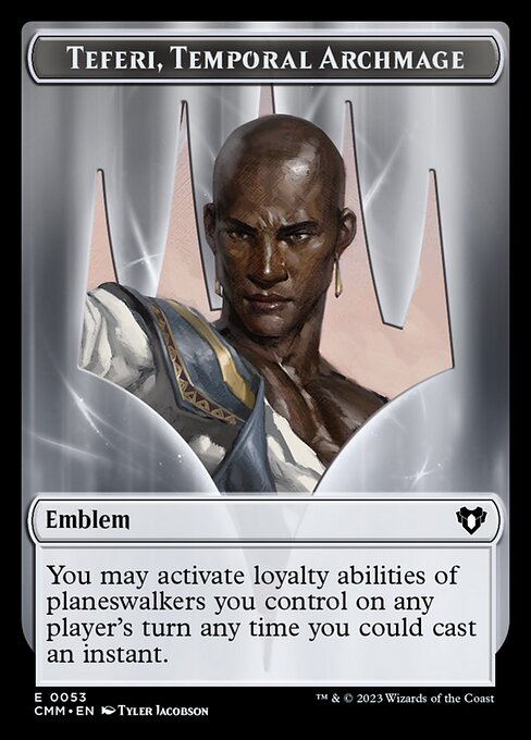 Servo // Emblem - Teferi, Temporal Archmage Double-Sided Token [Commander Masters Tokens] | Game Master's Emporium (The New GME)