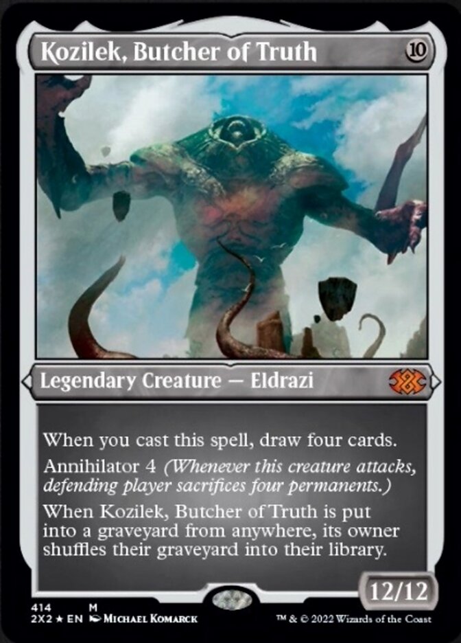 Kozilek, Butcher of Truth (Foil Etched) [Double Masters 2022] | Game Master's Emporium (The New GME)