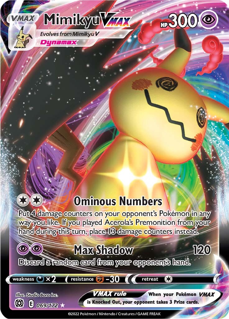 Mimikyu VMAX (069/172) [Sword & Shield: Brilliant Stars] | Game Master's Emporium (The New GME)