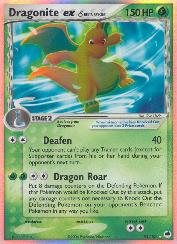 Dragonite ex (91/101) (Delta Species) [EX: Dragon Frontiers] | Game Master's Emporium (The New GME)