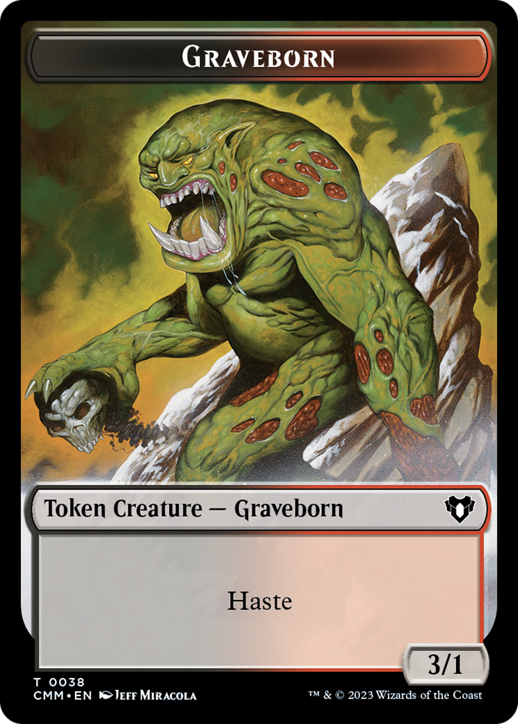 Spirit (0010) // Graveborn Double-Sided Token [Commander Masters Tokens] | Game Master's Emporium (The New GME)