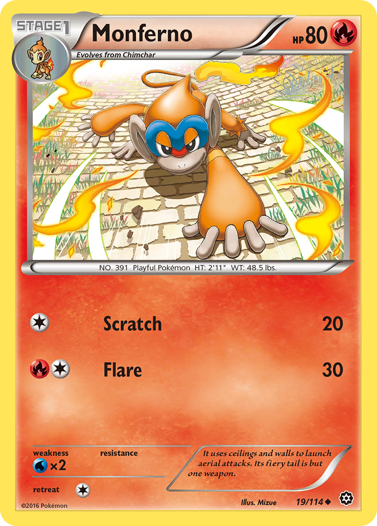 Monferno (19/114) [XY: Steam Siege] | Game Master's Emporium (The New GME)