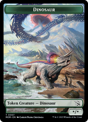 Warrior // Dinosaur Double-Sided Token [March of the Machine Tokens] | Game Master's Emporium (The New GME)
