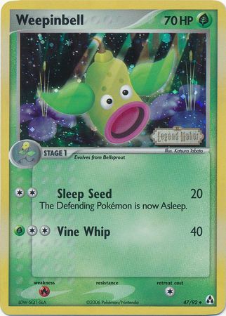Weepinbell (47/92) (Stamped) [EX: Legend Maker] | Game Master's Emporium (The New GME)
