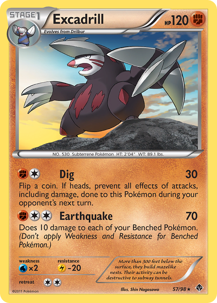 Excadrill (57/98) [Black & White: Emerging Powers] | Game Master's Emporium (The New GME)