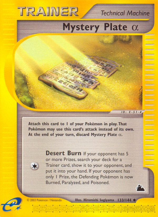 Mystery Plate Alpha (133/144) [Skyridge] | Game Master's Emporium (The New GME)