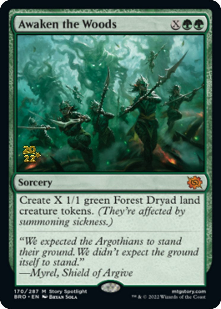 Awaken the Woods [The Brothers' War Prerelease Promos] | Game Master's Emporium (The New GME)