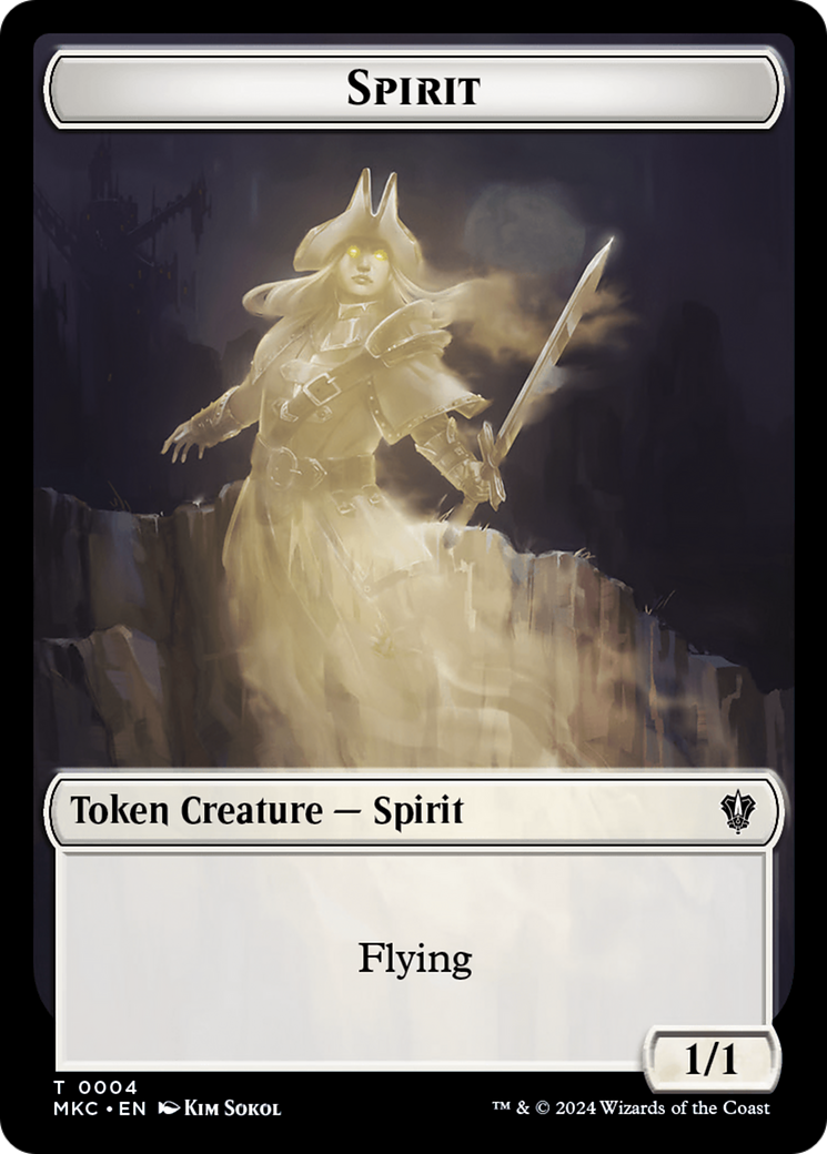 Spirit // Phyrexian Germ Double-Sided Token [Murders at Karlov Manor Commander Tokens] | Game Master's Emporium (The New GME)