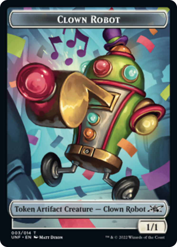 Clown Robot (003) // Treasure (013) Double-Sided Token [Unfinity Tokens] | Game Master's Emporium (The New GME)