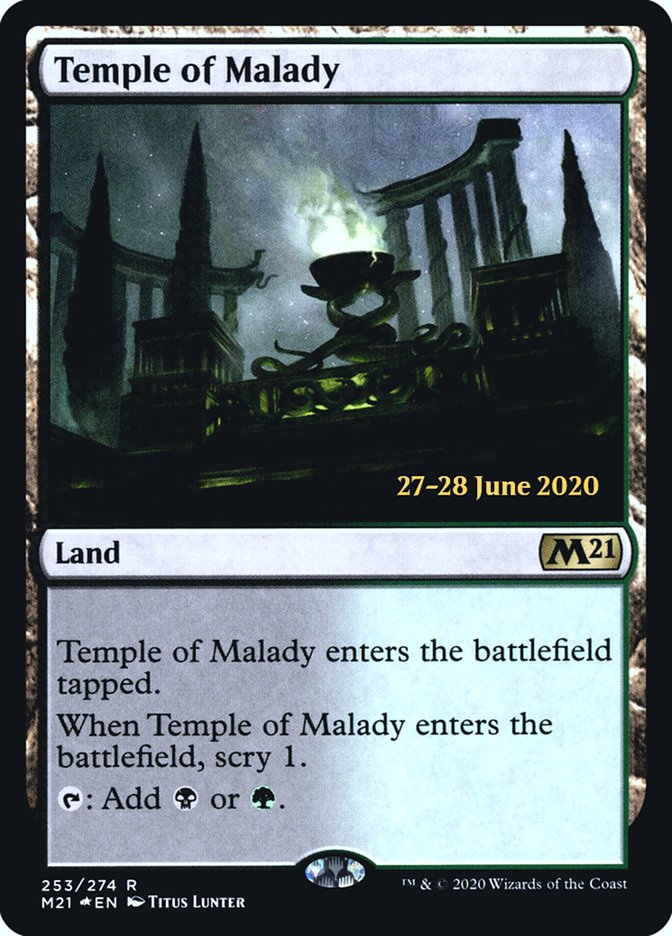 Temple of Malady [Core Set 2021 Prerelease Promos] | Game Master's Emporium (The New GME)