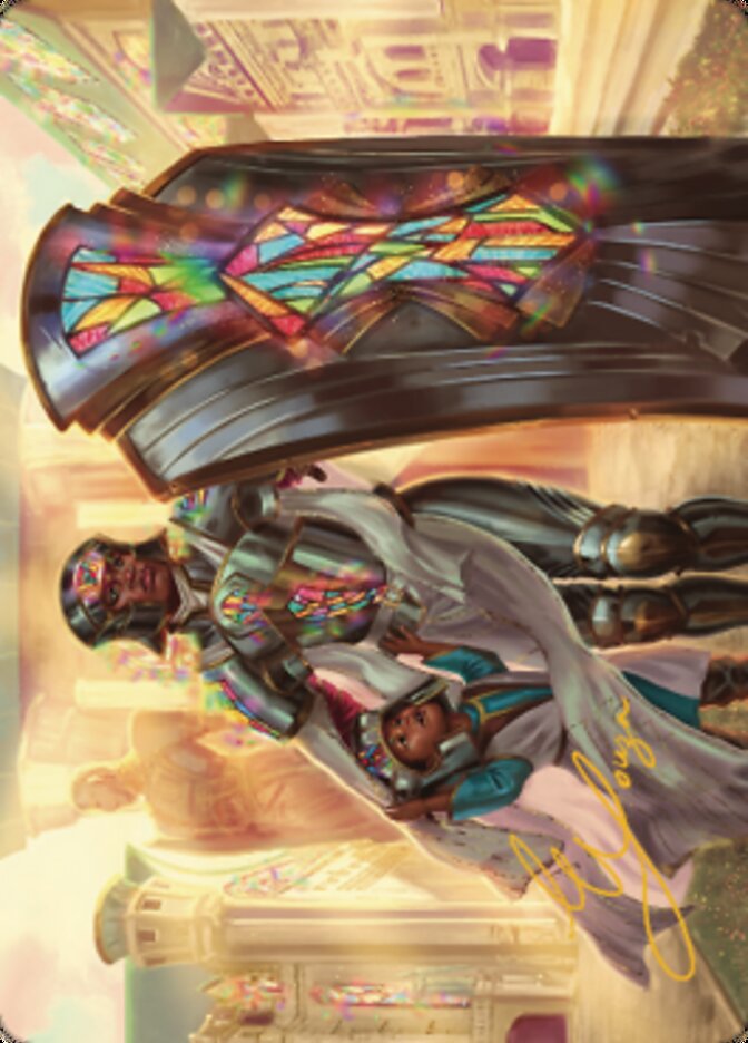 Guardian of New Benalia Art Card (Gold-Stamped Signature) [Dominaria United Art Series] | Game Master's Emporium (The New GME)