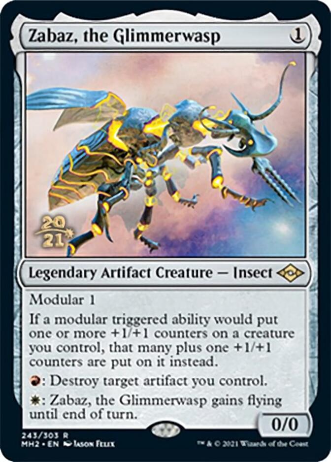 Zabaz, the Glimmerwasp [Modern Horizons 2 Prerelease Promos] | Game Master's Emporium (The New GME)