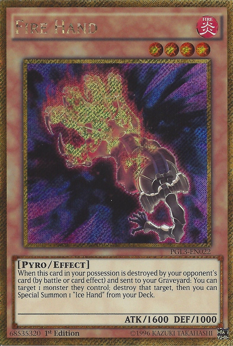 Fire Hand [PGL3-EN022] Gold Secret Rare | Game Master's Emporium (The New GME)