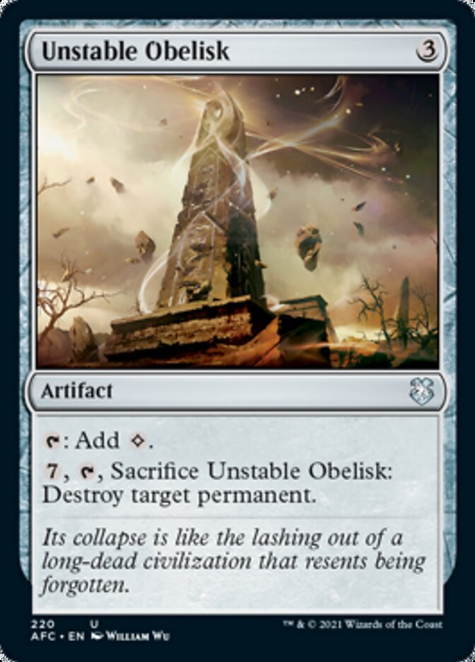 Unstable Obelisk [Dungeons & Dragons: Adventures in the Forgotten Realms Commander] | Game Master's Emporium (The New GME)